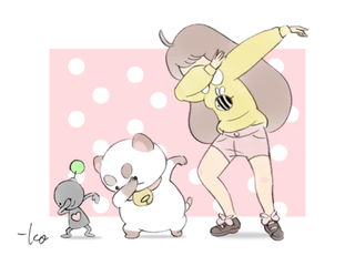 Bee and Puppy Cat dabbing hard